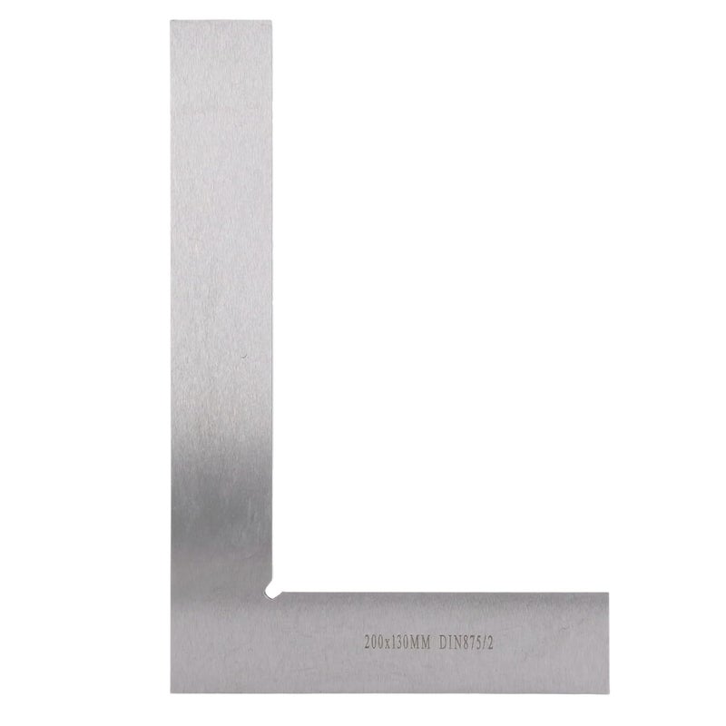 Carbon Steel Machinist Square Ruler 90 Degree Right Angle 200x130mm for Woodworking Construction - Image 1