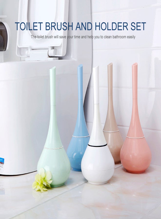 Toilet Brush and Holder Set Toilet Brush Cleaner Bathroom Deep Cleaning Bristle Toilet Bowl Brush for Bathroom - Image 3
