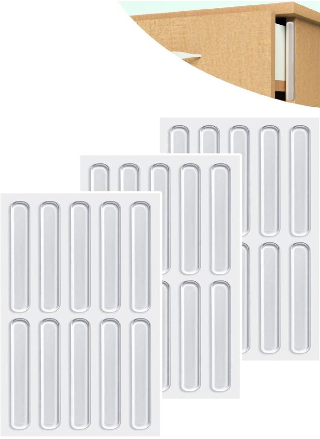 Generic Cabinet Door Bumpers, 30pcs Self-Adhesive Cabinet Rubber Bumper Strip Door Bumpers Backing Furniture Bumper  for Kitchen Cabinets Car Doors, Furniture  - Image 1