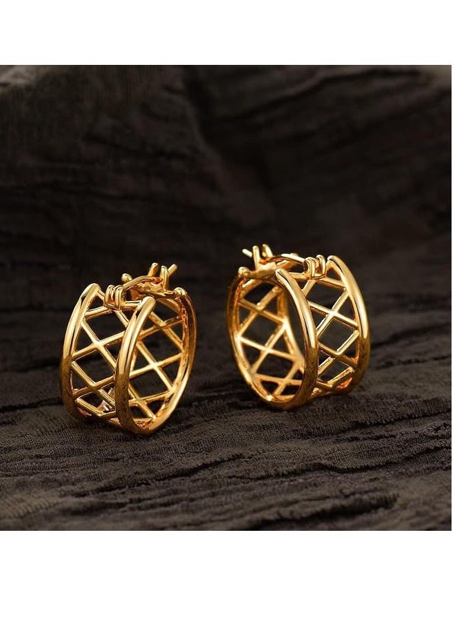 Mevecco - Women Huggie Earrings Gold Hoop 14K Gold Filled Small Simple Handmade Hypoallergenic Everyday Jewelry - Image 1