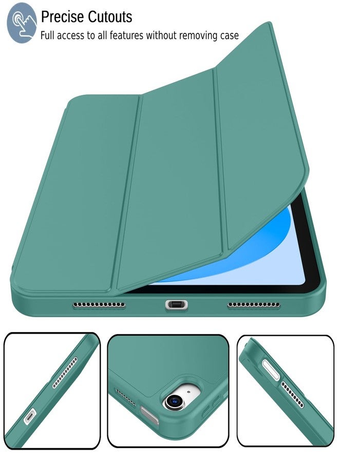 iMieet جراب iMieet لجهاز iPad (A16) من الجيل الحادي عشر/الجيل العاشر [11 بوصة 2025/10.9 بوصة 2022] مع حامل قلم، غطاء ذكي ثلاثي الطي مع ظهر TPU ناعم، خاصية التشغيل/الإيقاف التلقائي (أخضر غابي) - Image 2