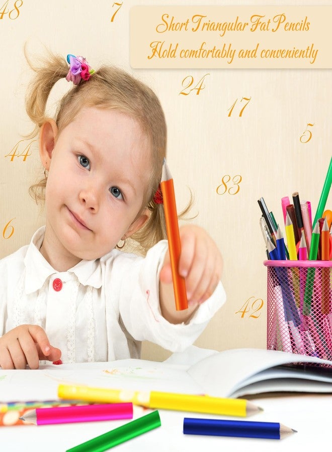 Qilery مجموعة أقلام رصاص خشبية مثلثة الشكل من كويليري، 30 قطعة، هدايا للعودة إلى المدرسة، أقلام رصاص خشبية مثلثة الشكل كبيرة الحجم للأطفال الصغار في مرحلة ما قبل المدرسة والمبتدئين، مع مبراة وممحاة عدد 2 - Image 3