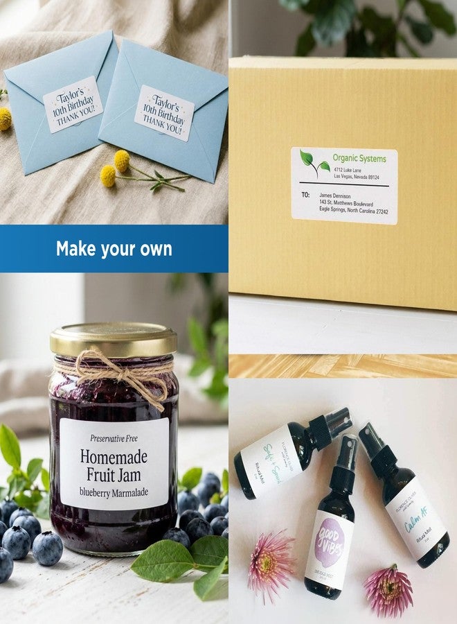 Online Labels ملصقات بريدية مستطيلة الشكل 4 × 2 - دائمة، بيضاء غير لامعة - للعناوين، والشحن، والهدايا - عبوة من 100 ملصق، 10 ورقات - طابعات نفث الحبر/الليزر - Image 4