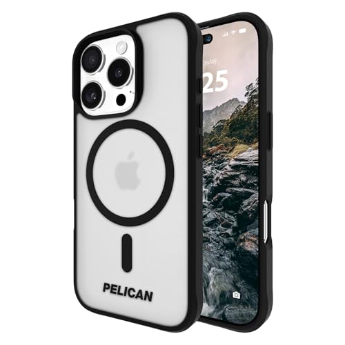 Pelican Ranger iPhone 16 Pro Case Compatible with MagSafe Rugged Magnetic Phone Case with 12ft MilitaryGrade Drop Protection Heavy Duty Phone Cover for iPhone 16 Pro Frosted Clear - Image 1