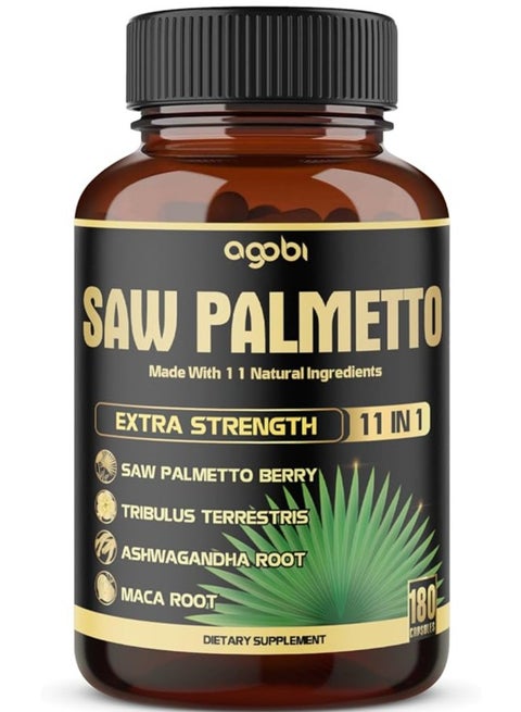 Saw Palmetto 11-in-1 | Complete Prostate Support | 180 Capsules