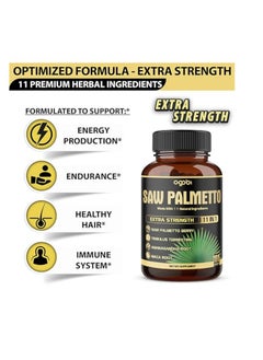 agobi Saw Palmetto 11-in-1 | Complete Prostate Support | 180 Capsules  - Image 2