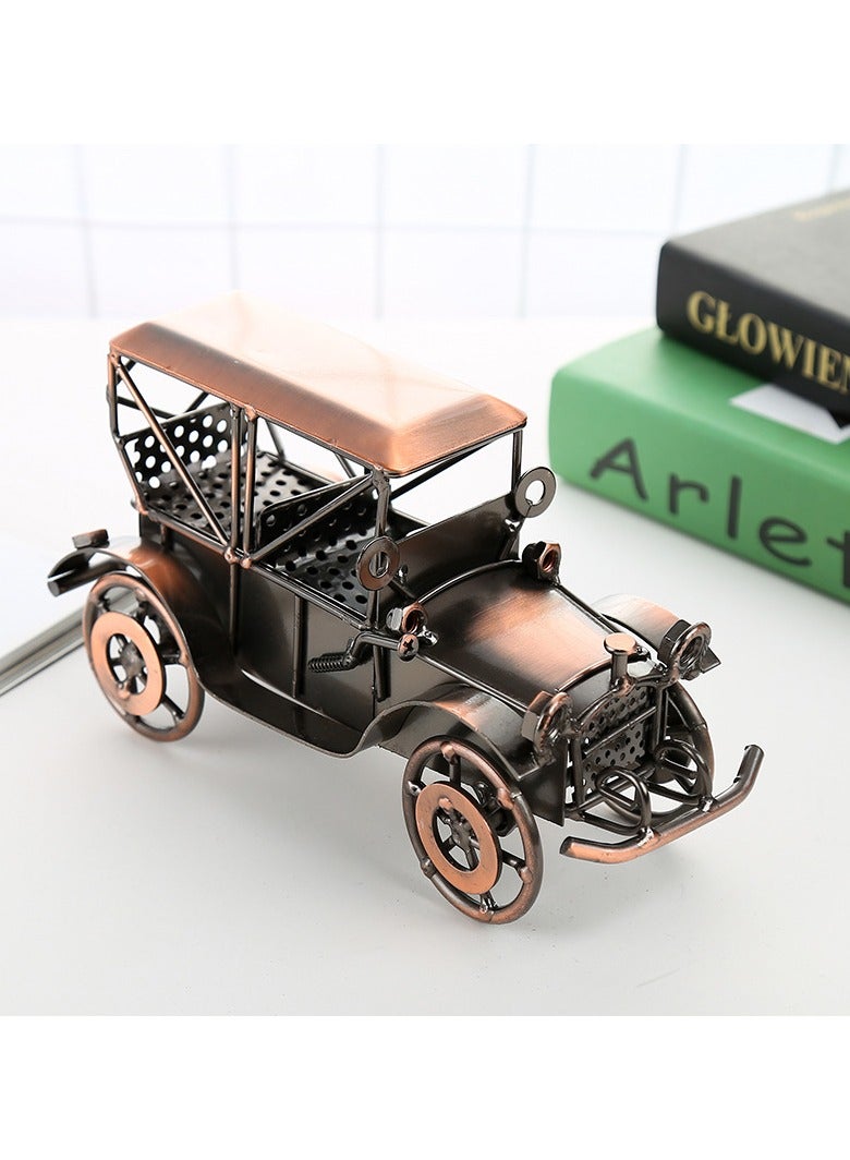 general Vintage classic car model European-style home decoration metal art ornament suitable for decorating entryways and living rooms - Image 2