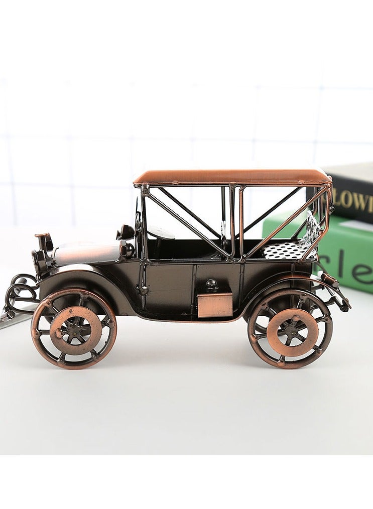 general Vintage classic car model European-style home decoration metal art ornament suitable for decorating entryways and living rooms - Image 3