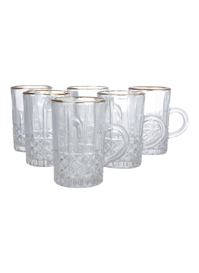 Alsaif Teapot Set With Handle 6 Pieces Clear  - Image 1