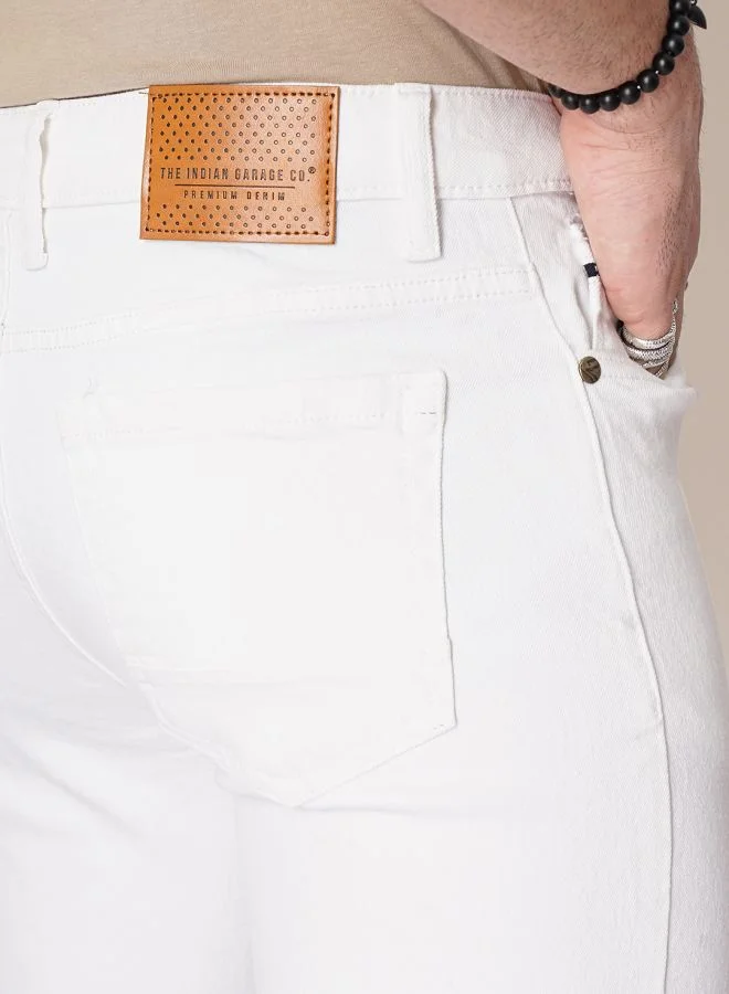 شركة المرآب الهندية Men Slim Fit Placement Print Mid-Rise Stretchable Jeans