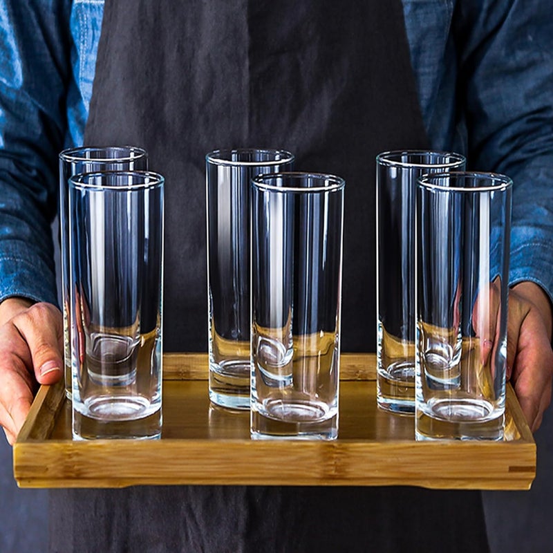 WRINGO 350ML Water Glass Tumbler Highball Glasses Clear Iced Tea and Glasses for Drinking Cocktail Juice Milkshake Coke Soda Dishwasher Safe Pack of 6 Tall Glass 350 ML 6 - Image 5