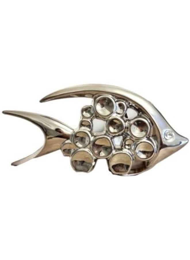 UPSCALE Wedding and for Couple and Family| Extra Tall (13.5cm) Beautiful Showpiece for Home Decor, Living Room| Silver - Image 1