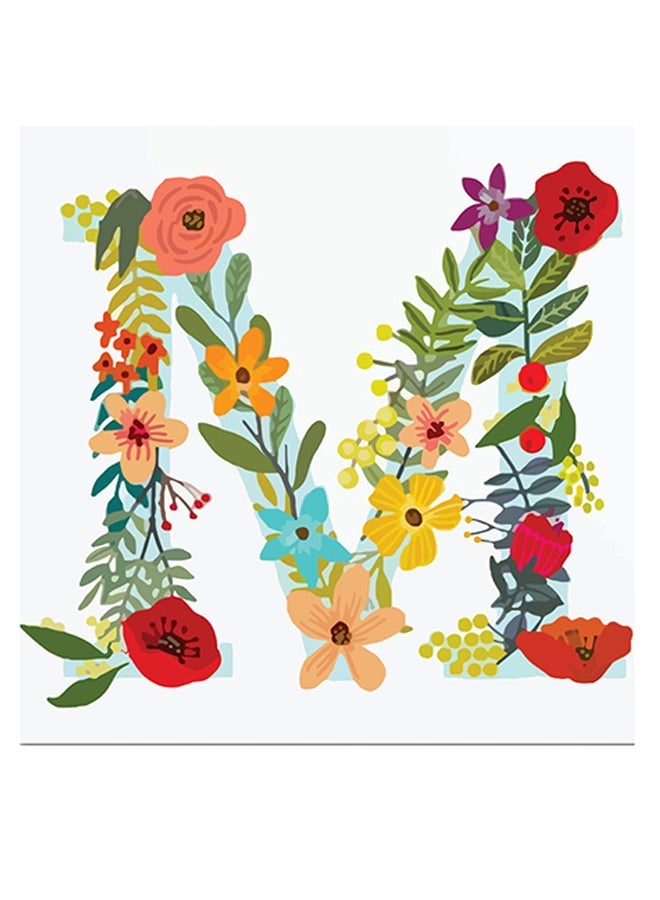 RYN Alphabet M Themed Wall Art Red/Blue/Yellow 30x30cm - Image 2