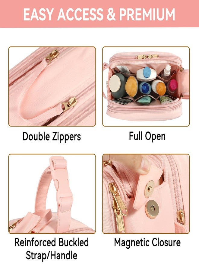 Voova Travel Toiletry Bag for Women, Hanging Dopp Kit Water Resistant Shaving Bag for Toiletries Accessories, Small Makeup Organizer Case for Traveling Essentials, Bathroom, Cosmetics, Pink - Image 5