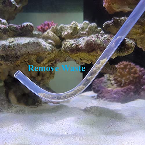 AREPK Aquarium Coral Feeder Fish Feeder Waste Clean Tool Manual Cleaner Water Changer Fish Tank Cleaning Tool Siphon Dropper Waste Remover Aquatic Bottom Pipette (25IN) - Image 4