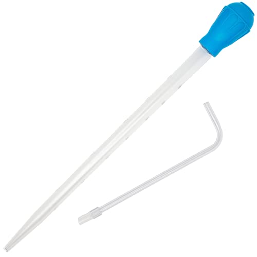 AREPK Aquarium Coral Feeder Fish Feeder Waste Clean Tool Manual Cleaner Water Changer Fish Tank Cleaning Tool Siphon Dropper Waste Remover Aquatic Bottom Pipette (25IN) - Image 1