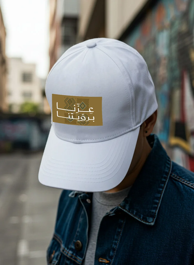 LOWHA Cotton Cap for Saudi National Day with Celebration Phrase Design
