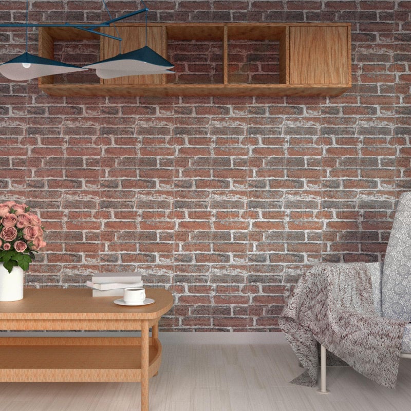 Greymond 3D Wall Panels Peel and Stick in Red White Stone, 10 PCS XPE Foam Stone 3D Wallpaper, Faux Brick Wall Panels for Bedroom, Stairs, Kitchen - Image 4