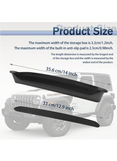 SYOSI SYOSI JL GrabTray علبة تخزين الركاب منظم المقبض صندوق ملحقات لـ 2018-2023 Jeep Wrangler JL JT Gladiator JLU الملحقات الداخلية، صندوق تخزين المقبض، أسود  - Image 2