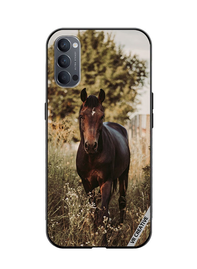 VR CREATIVE Protective Case Cover For Oppo Reno4 Pro 5G Brownie Horse Design Multicolour - Image 1