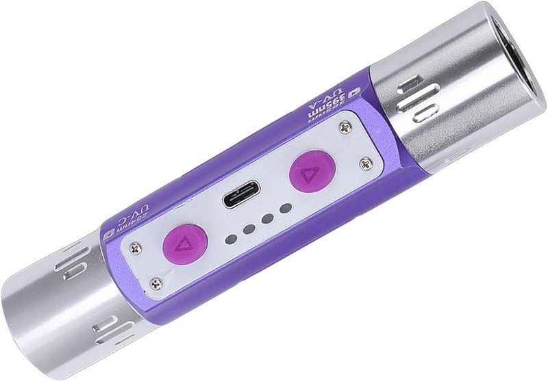 Hyuduo 365nm UV Flashlight Portable Authenticity Verification Light with 2000mAh Battery - Image 2