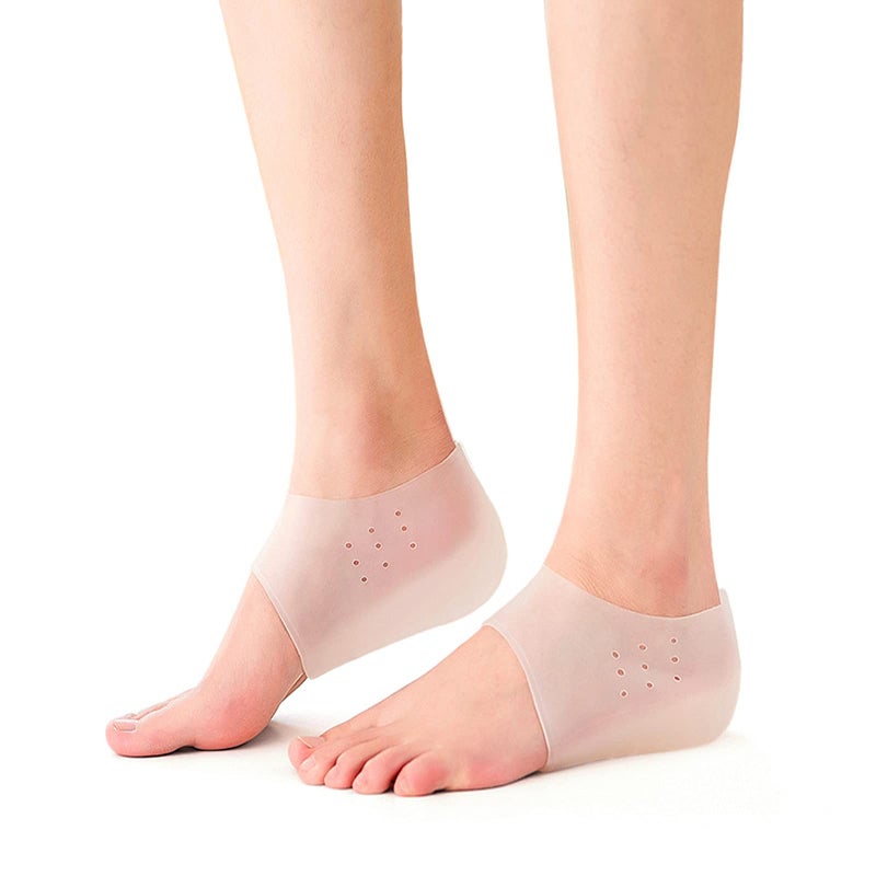 Dephnes Heel Protectors Height Increase Insole Silicone Invisible Heel Lift Shoe Insoles, Shock Absorption Cushion Support for Men and Women Half Shoe Pad, 1.57 in - Image 1