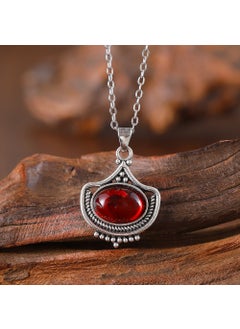 Oval Gemstone Pendant Earrings Geometric Jewelry Set A C necklace