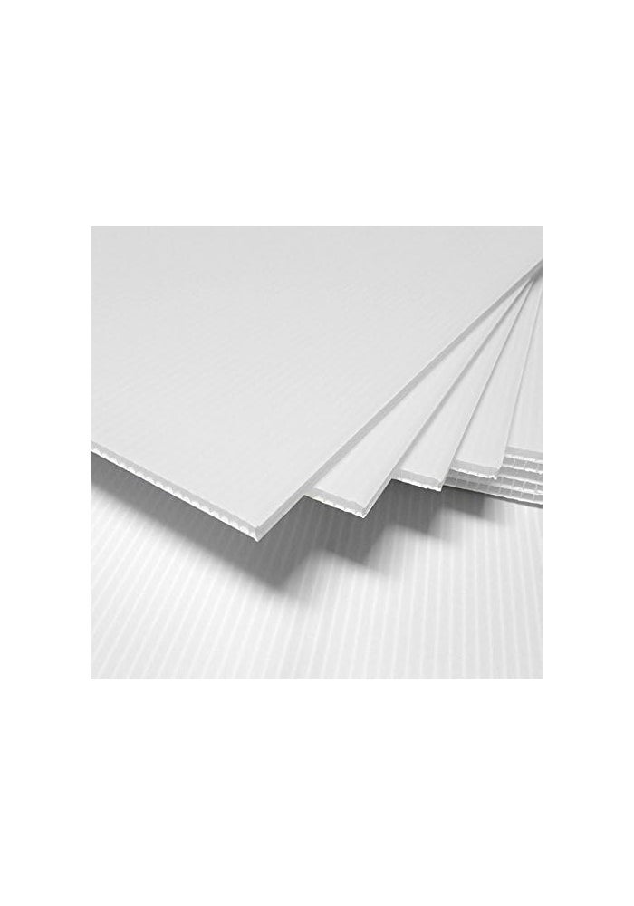 ARS Graphics ARS® A3 White Coroplast Sheet - 2 pcs, 16.5x11.8 inch, 5mm Thick PVC Corrugated Poster Board - Image 1