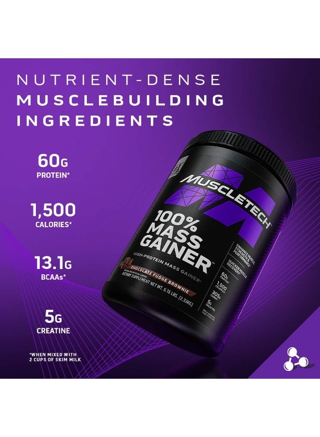 MuscleTech 100% Mass Gainer Vanilla Milkshake Protein Powder 515Lbs