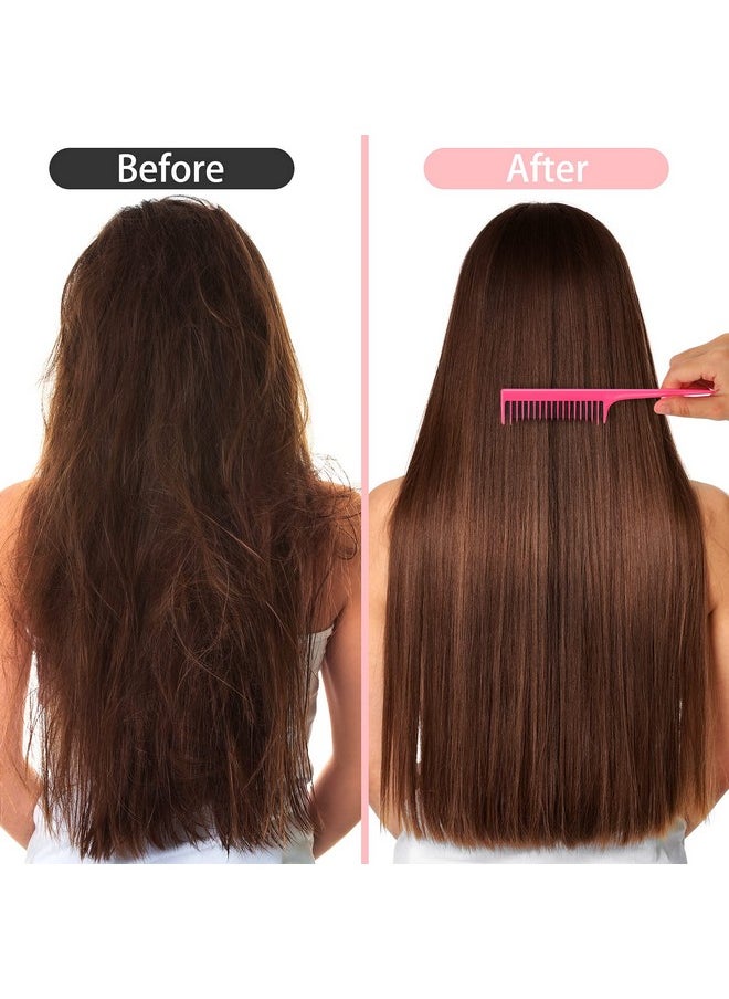 Leinuosen 3 Piece Triple Teasing Comb Rat Tail Tool And Structure Tease Layers Rattail For Women Back Combing Root Adding Volume Evening Styling (Black Red, Black Blue, Pink Black)  - Image 5