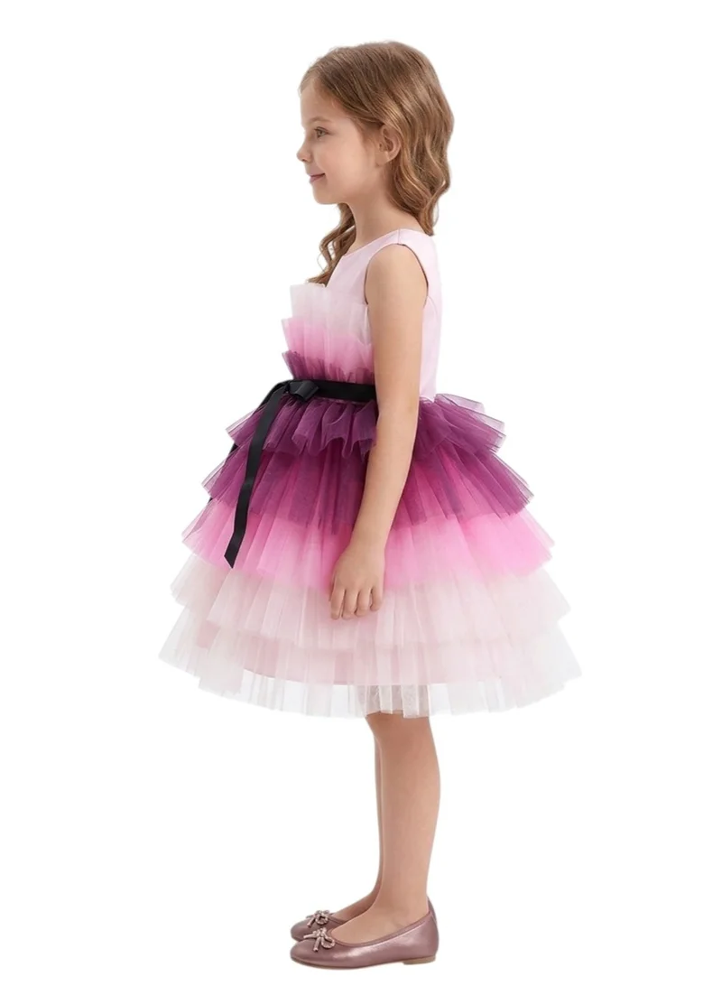 D'Daniela Tiered Tulle Dress