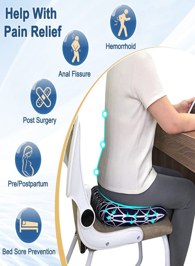 AOSSA Donut Pillow for Bed Sores, Pressure Relief Butt Cushions, Medical Sacral Square Donut Cushion, BBL Pillow for Sleeping, Bed Sore Prevention Pad, Long Sitting Tailbone Pain - Image 3