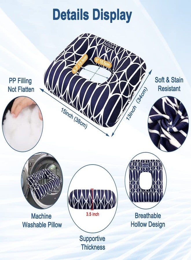 AOSSA Donut Pillow for Bed Sores, Pressure Relief Butt Cushions, Medical Sacral Square Donut Cushion, BBL Pillow for Sleeping, Bed Sore Prevention Pad, Long Sitting Tailbone Pain - Image 4