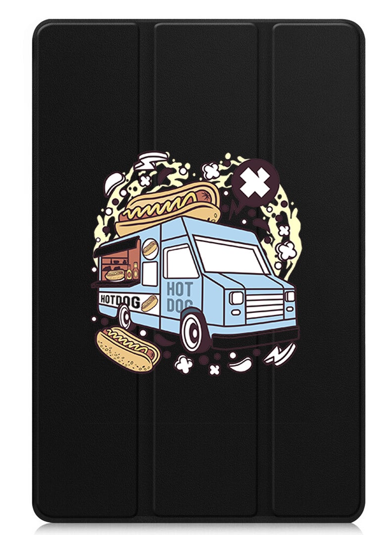 Theodor Protective Flip Case For Lenovo Xiaoxin Pad (2024) With Trifold Stand Auto Wake Sleep Shockproof Cover Hot dog bus - Image 1