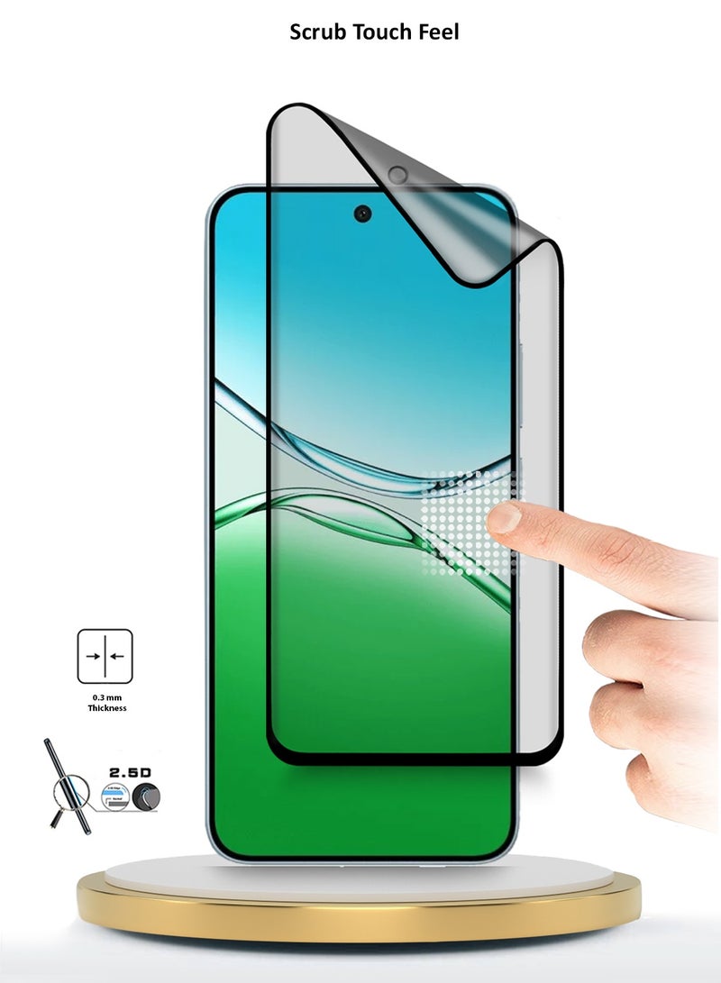 Wtech Oppo A5 5G 2025 Premium Edge-Pro Matte Ceramic Full Glue Full Cover Matte Flexible Screen Protector (MSGPCN) - Clear/Black - Image 4