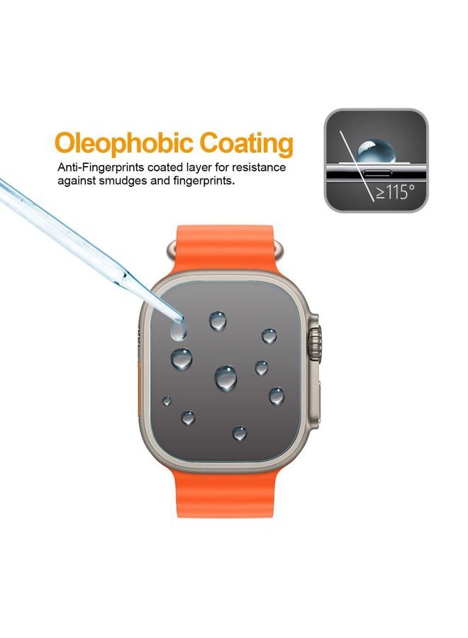 Supershieldz (3 Pack) Designed for Apple Watch Ultra Tempered Glass Screen Protector, Anti Scratch, Bubble Free - Image 4