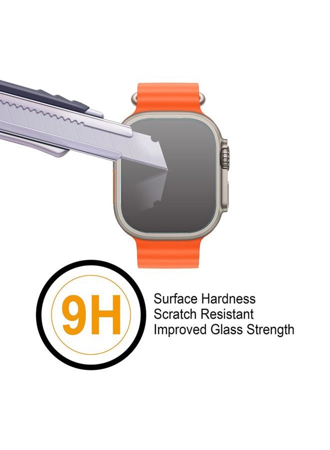 Supershieldz (3 Pack) Designed for Apple Watch Ultra Tempered Glass Screen Protector, Anti Scratch, Bubble Free - Image 3