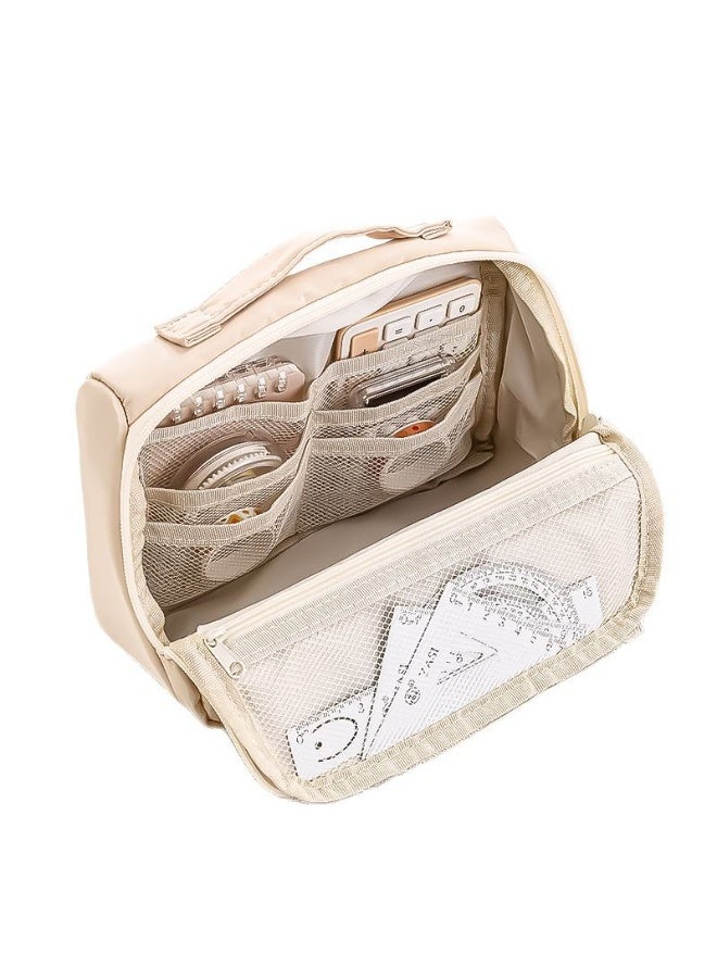 عام حافظة أقلام فائقة السعة، قابلة للتوسيع بسعة كبيرة جدًا، صندوق منظم للأقلام وأدوات مكتبية، حقيبة ظرية عالية السعة، مستلزمات مدرسية جذابة وجميلة. - Image 3