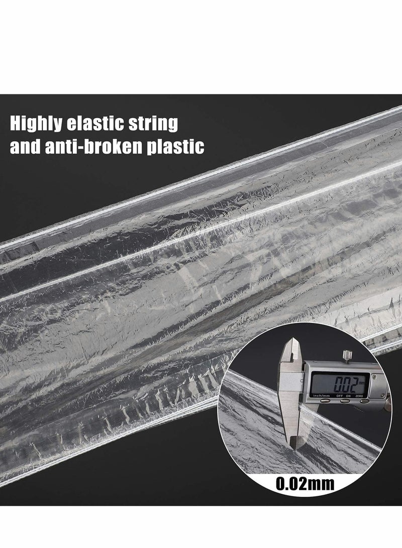 SYOSI 100 Piece Set of Disposable Steering Wheel Covers and Gear Selector Shifter Knob Covers Universal Fit, Clear Plastic with Elastic Bands Handbrake Cover, Keep Auto Interior Clean Sanitary - Image 5