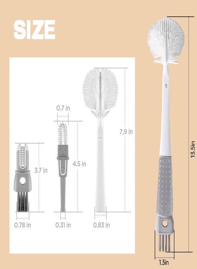 HILDA 5 in 1 Water Bottle Cleaner Brush Set | Bottle Scrubber, Cup & Straw Cleaning Brush | Multipurpose Cleaning Tool - Image 3