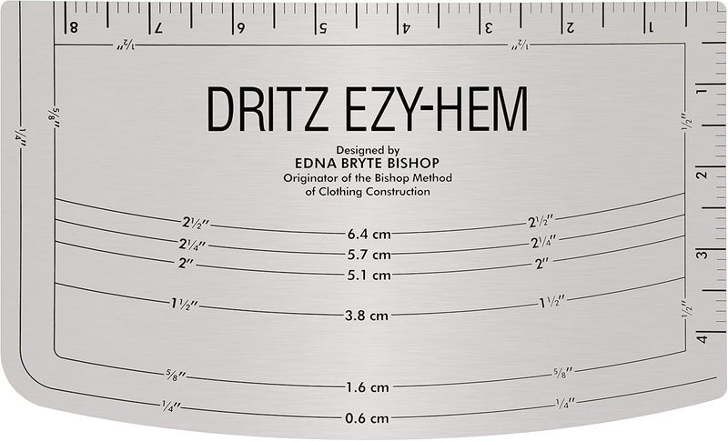 Dritz Ezy Hem Gauge - Nickel with Black Printing for Accurate Hem Measurements - Image 2