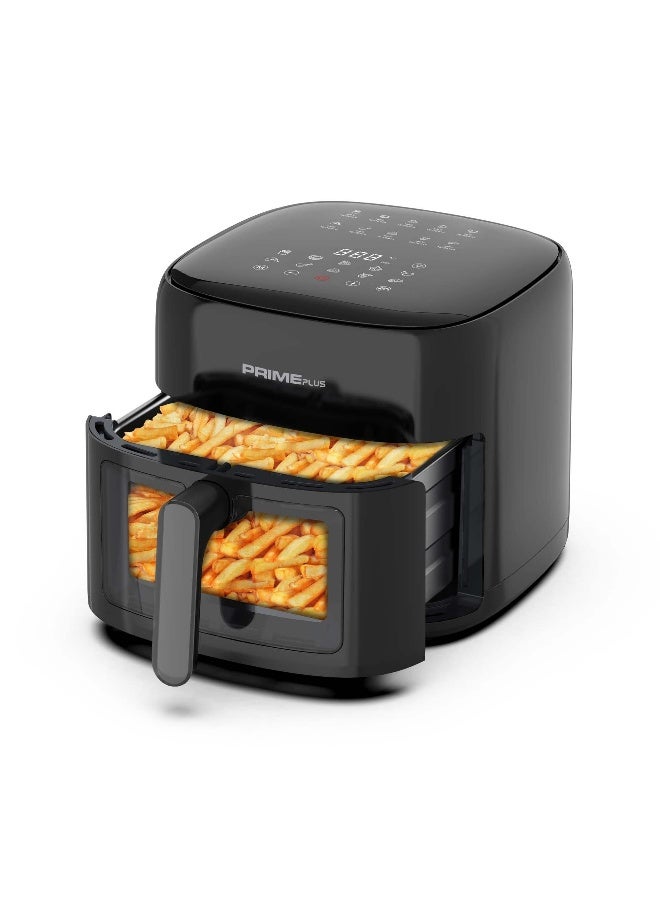 قلاية هوائية 6 لتر - 10 إعدادات تسخين، سلة نافذة، إيقاف تلقائي