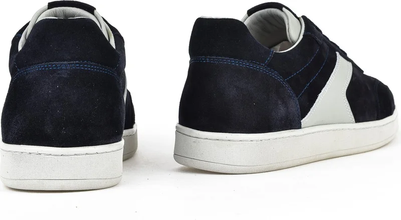 زيا Men's Leather Sneaker 151983ZX30 Navy Blue