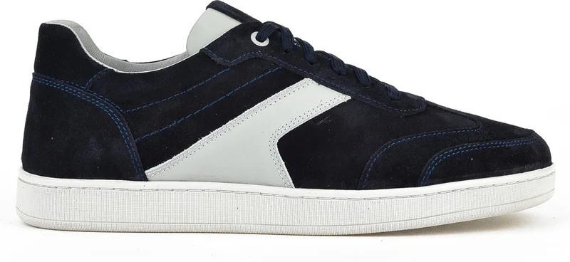 زيا Men's Leather Sneaker 151983ZX30 Navy Blue