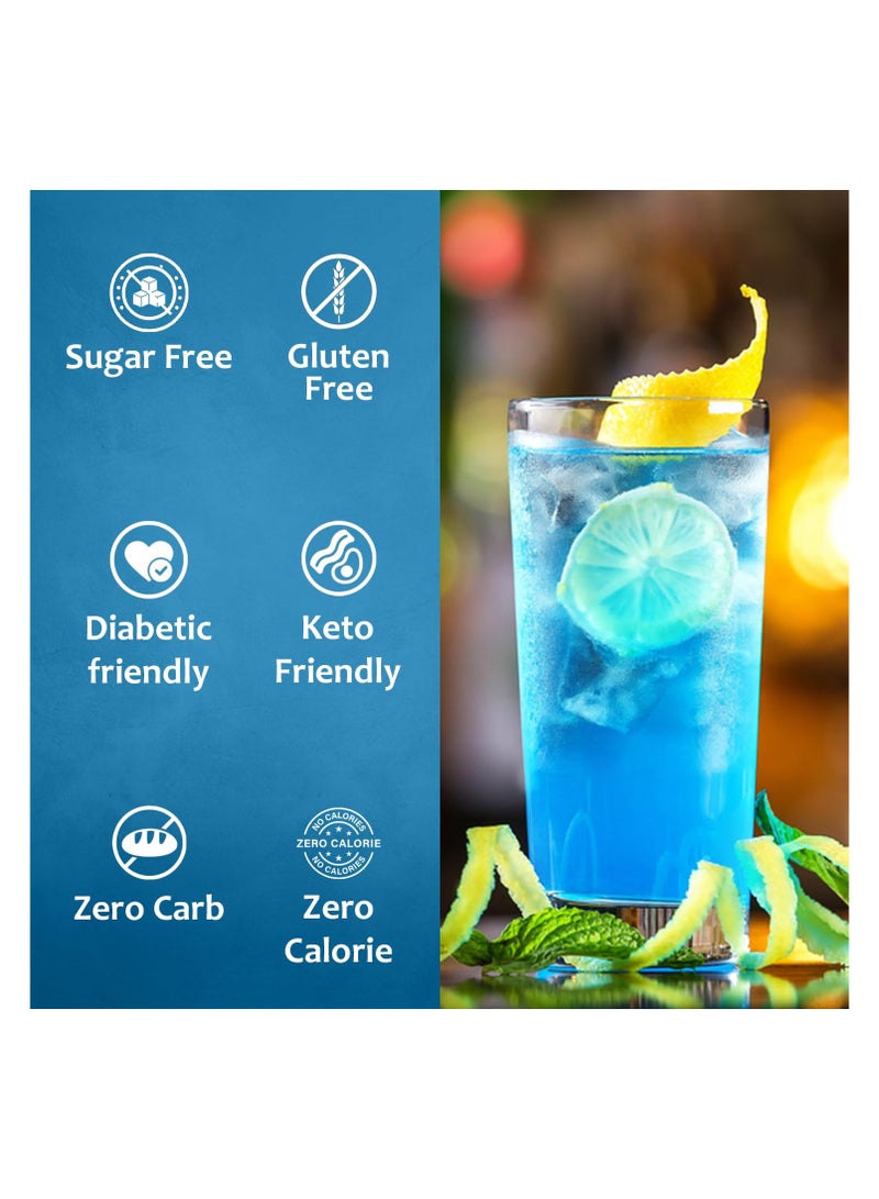 Syruvia Syruvia Sugar-Free Blue Curacao Syrup -750 ml Premium Coffee Flavoring Syrup. 0 Calories, Kosher, and Gluten-Free. Perfect for Drinks, Sodas, Shakes, Desserts, and More.  - Image 4