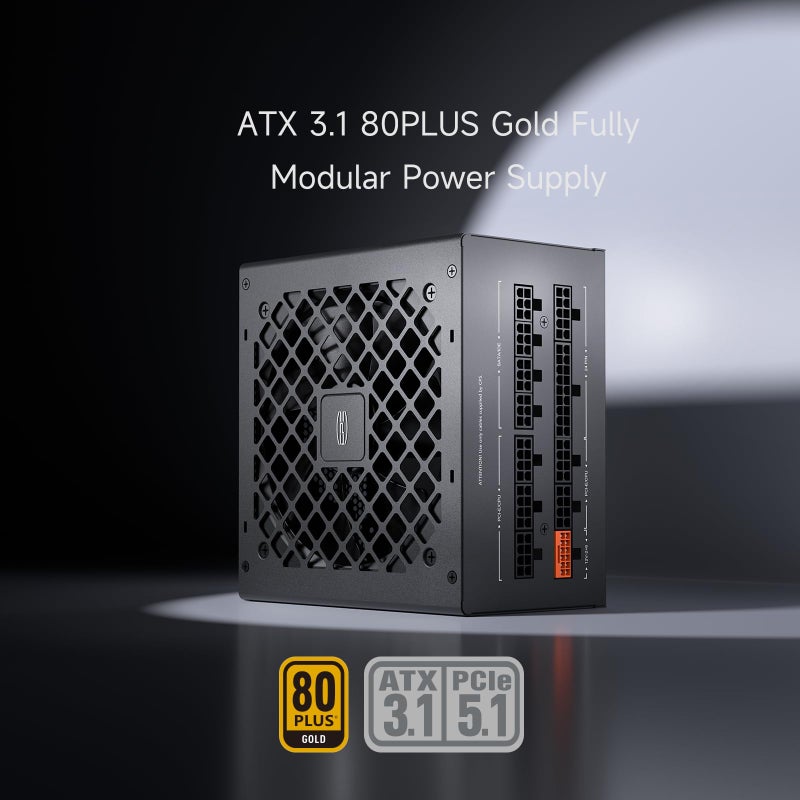 PCCOOLER PSU Fully Modular Power Supply, 850W ATX 3.1, 80 Plus Gold Certified, PCIe 5.1 12V-2Ã—6, Japanese Capacitors, Ultra-Flexible Cables, 5-Year Warrantyï¼ˆKN850ï¼‰ - Image 2