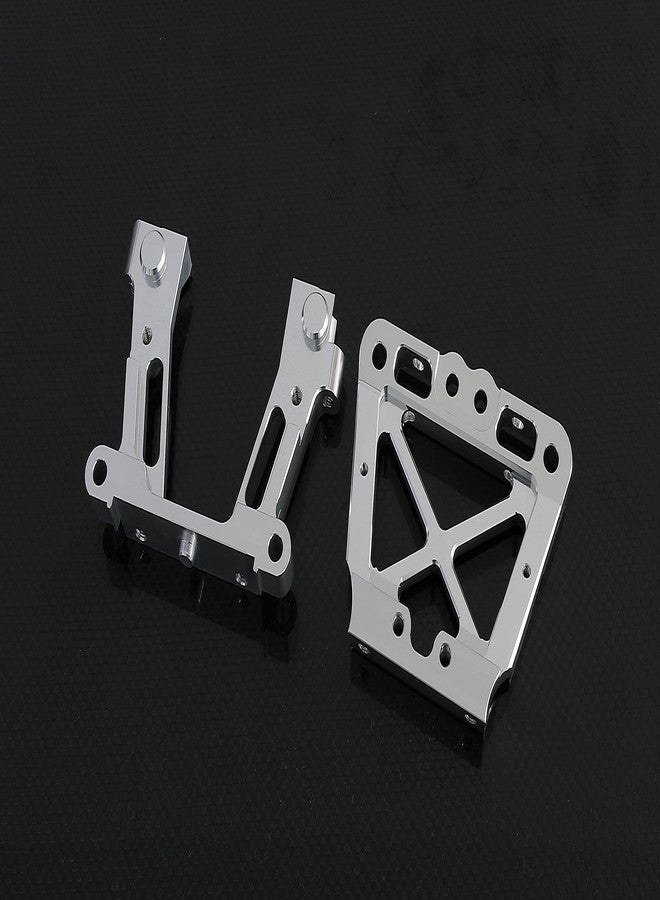 دعامات الحاجز الخلفي المصنوعة من الألومنيوم CNC لسيارة التحكم عن بعد بمقياس 1/5 من طراز HPI KM Rovan Baja 5B 5T 5SC SS (فضي)