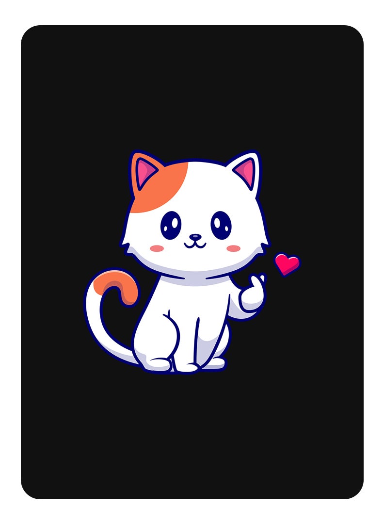 Theodor Protective Flip Case For Samsung Galaxy Tab S7 - S8 With Trifold Stand Auto Wake Sleep Shockproof Cover Cat love - Image 1