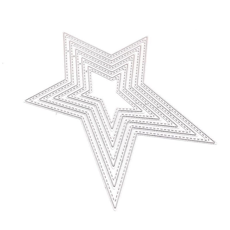 KSCRAFT Stitched Primitive Stars Metal Cutting Dies Stencils for DIY ScrapbookingPhoto Album Decorative Embossing DIY Paper Cards
