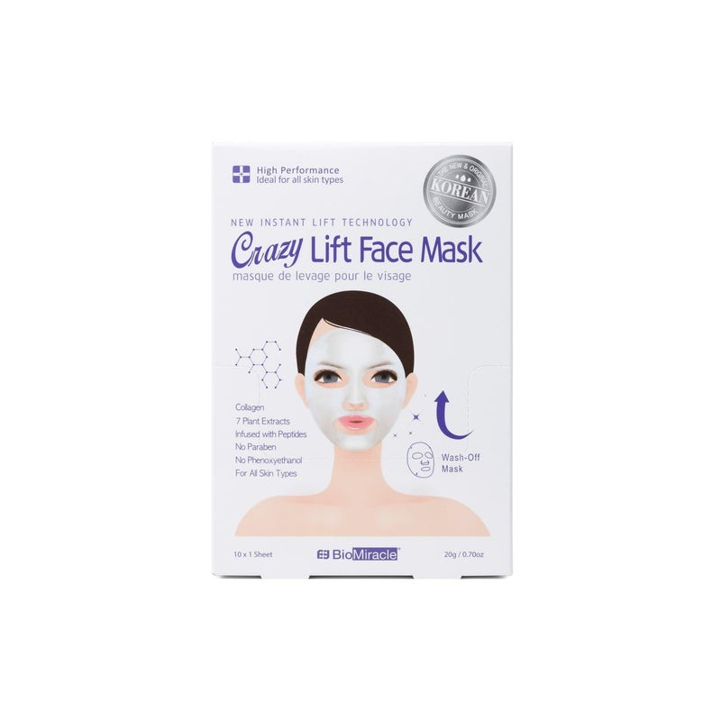 BioMiracle BioMiracle New Instant Lift Technology Crazy Lift Face Mask 10 Pack 10 Sheets 